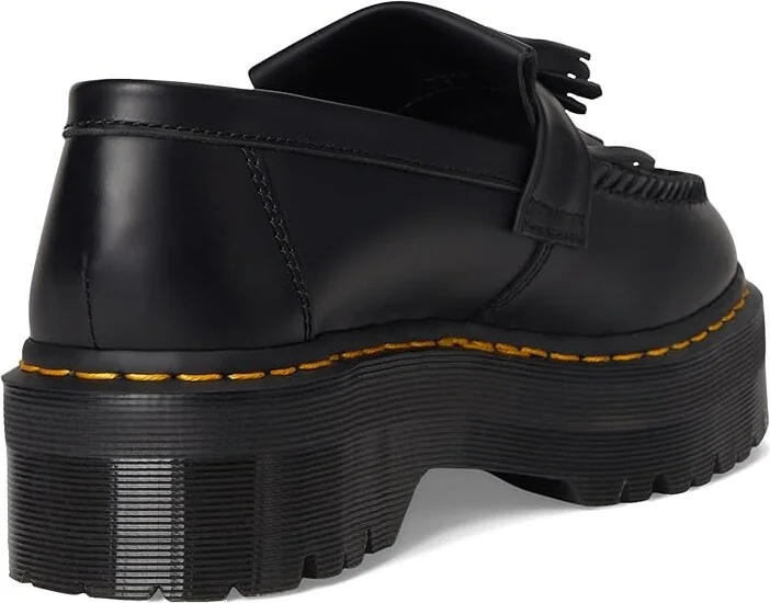 Dr. Martens Adrian Quad Leather Platform Loafers Shoes Black Smooth : UK 3 (US Men's 4 - Women's 5) Medium - Image 4