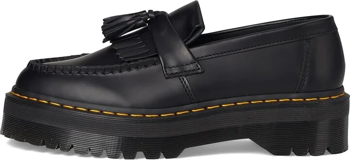 Dr. Martens Adrian Quad Leather Platform Loafers Shoes Black Smooth : UK 3 (US Men's 4 - Women's 5) Medium - Image 6