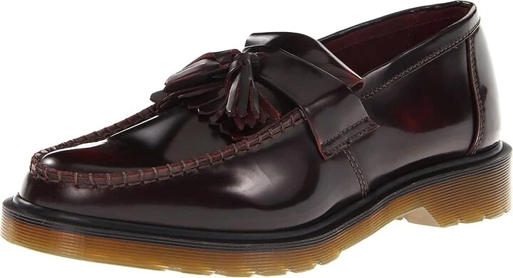 Dr. Martens Adrian Slip-on Dress Shoes Cherry Red Arcadia : UK 6 (US Men's 7 - US Women's 8) Medium, Leather - Image 2
