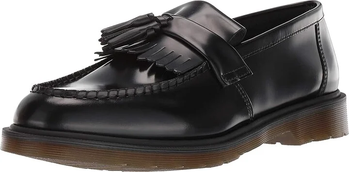 Dr. Martens Adrian Smooth Leather Tassel Loafers Shoes Black Polished Smooth : UK 3 (US Men's 4 - Women's 5) Medium - Image 2