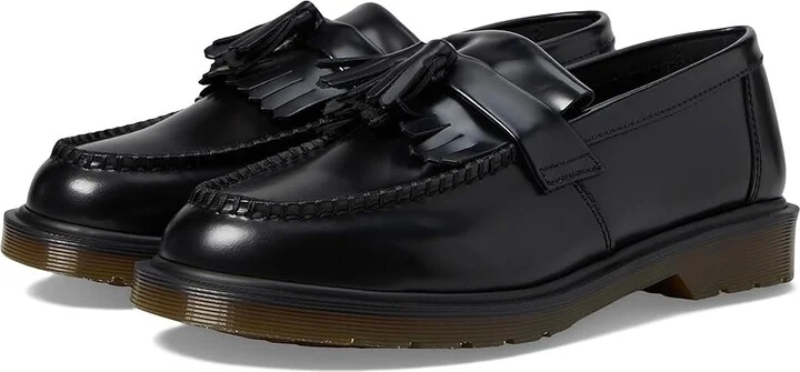 Dr. Martens Adrian Smooth Leather Tassel Loafers Shoes Black Polished Smooth : UK 3 (US Men's 4 - Women's 5) Medium