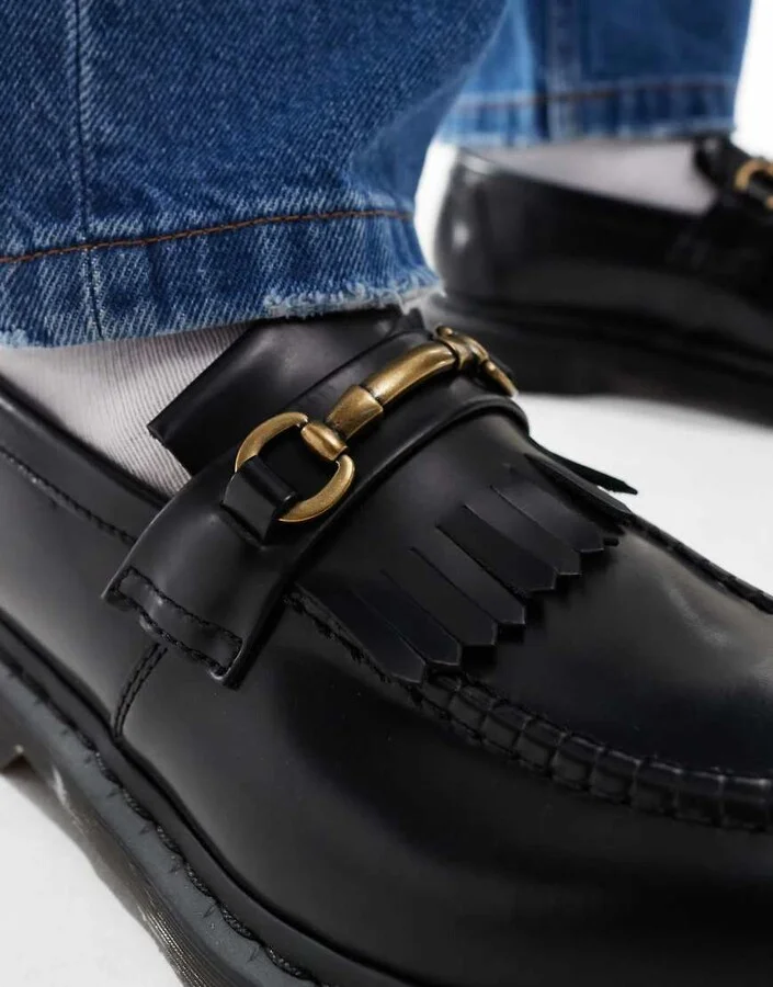 Dr Martens Adrian snaffle loafers in black - Image 3
