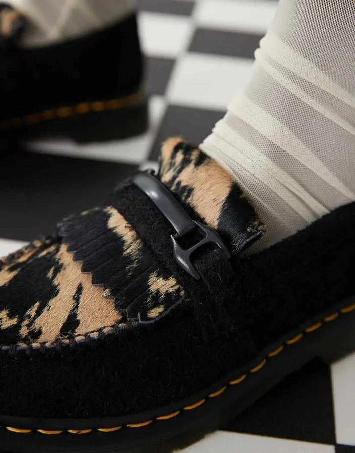 Dr Martens Adrian snaffle suede loafers in black - Image 3