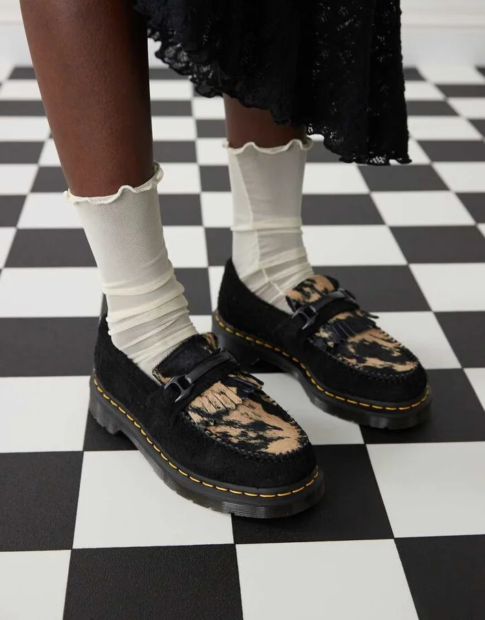 Dr Martens Adrian snaffle suede loafers in black