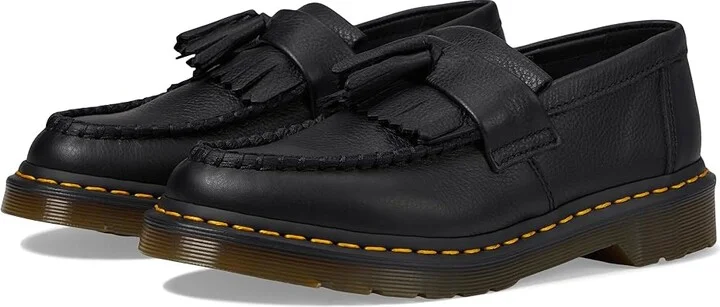 Dr. Martens Adrian Tassel Loafer Women's Slip on Shoes Black Virginia : UK 3 (US Women's 5) M, Leather
