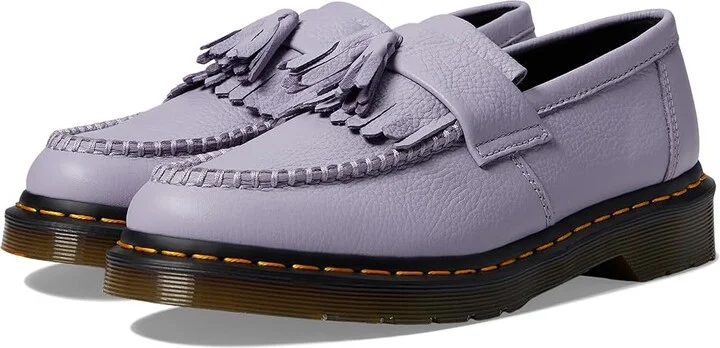 Dr. Martens Adrian Virginia Leather Tassel Loafer Women's Flat Shoes Frosted Lavender : UK 4 (US Women's 6) M