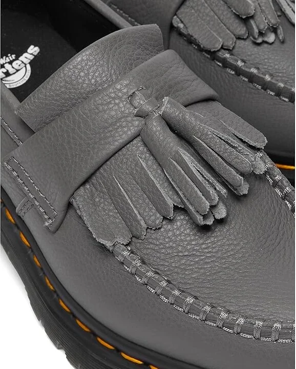 Dr. Martens Adrian Virginia Leather Tassel Loafer Women's Flat Shoes Gunmetal : UK 5 (US Women's 7) M - Image 5