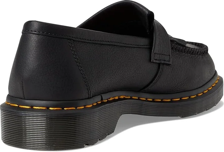Dr. Martens Adrian Yellow Stitch Leather Loafers Lace-up Boots Black : UK 7 (US Men's 8 - US Women's 9) M - Image 4