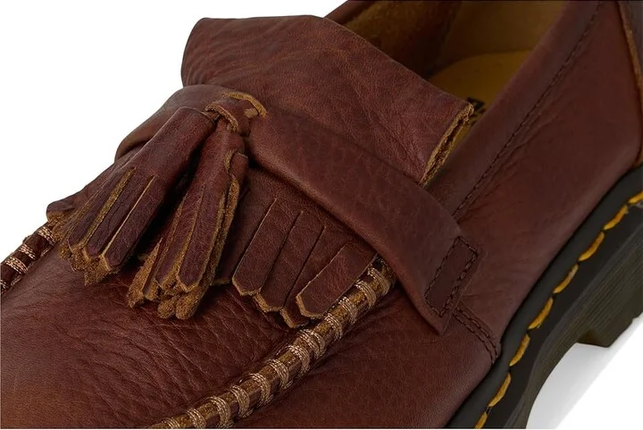 Dr. Martens Adrian Yellow Stitch Leather Loafers Lace-up Boots Cashew : UK 12 (US Men's 13) M - Image 7