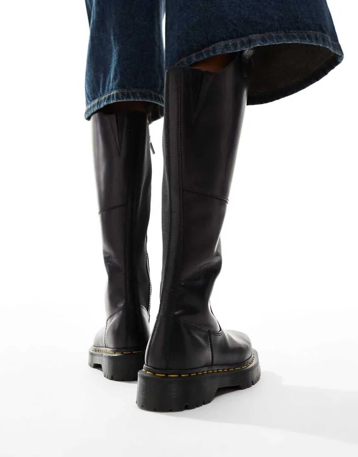 Dr Martens Amaayah knee high boots in black - Image 3