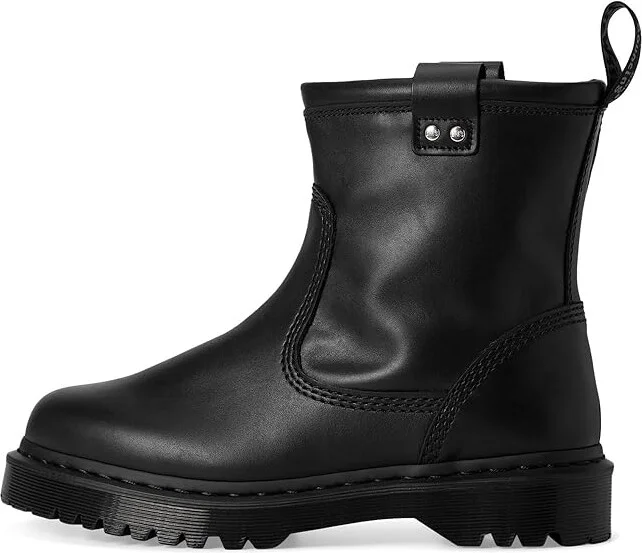 Dr. Martens Anistone Lo Leather Boots Boots Black : UK 5 (US Men's 6 - Women's 7) Medium, Leather/Satin - Image 6