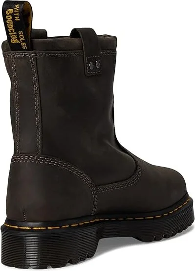 Dr. Martens Anistone Lo Leather Boots Boots Charcoal Grey : UK 4 (US Men's 5 - Women's 6) Medium, Leather/Satin - Image 4
