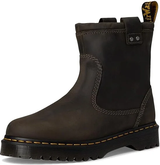 Dr. Martens Anistone Lo Leather Boots Boots Charcoal Grey : UK 4 (US Men's 5 - Women's 6) Medium, Leather/Satin - Image 5