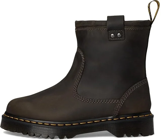 Dr. Martens Anistone Lo Leather Boots Boots Charcoal Grey : UK 4 (US Men's 5 - Women's 6) Medium, Leather/Satin - Image 6
