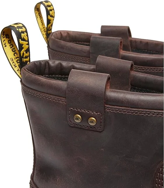 Dr. Martens Anistone Lo Leather Boots Boots Dark Brown : UK 6 (US Men's 7 - US Women's 8) Medium, Leather/Satin - Image 4