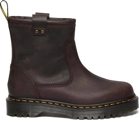Dr. Martens Anistone Lo Leather Boots Boots Dark Brown : UK 6 (US Men's 7 - US Women's 8) Medium, Leather/Satin - Image 5