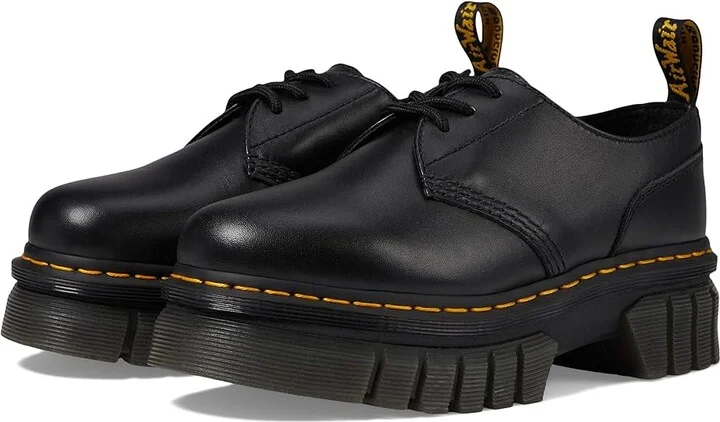 Dr. Martens Audrick 3-Eye Shoe Women's Shoes Black Nappa Lux : UK 3 (US Women's 5) M, Leather