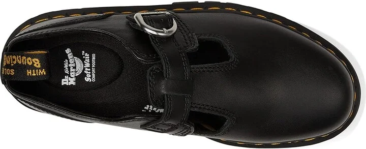 Dr. Martens Audrick T Bar Women's Shoes Black : UK 5 (US Women's 7) M, Leather - Image 2