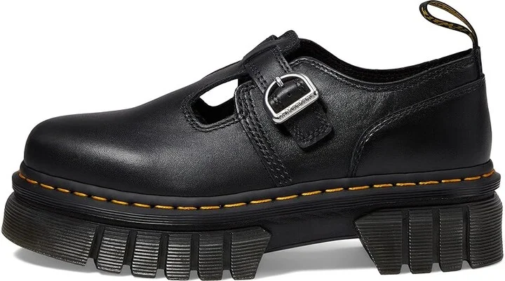 Dr. Martens Audrick T Bar Women's Shoes Black : UK 5 (US Women's 7) M, Leather - Image 6