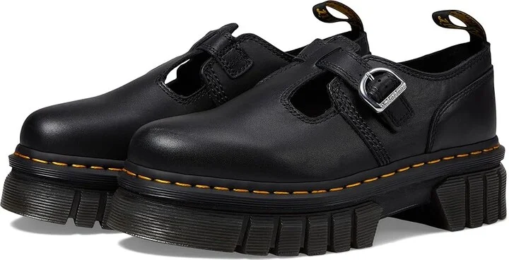 Dr. Martens Audrick T Bar Women's Shoes Black : UK 5 (US Women's 7) M, Leather