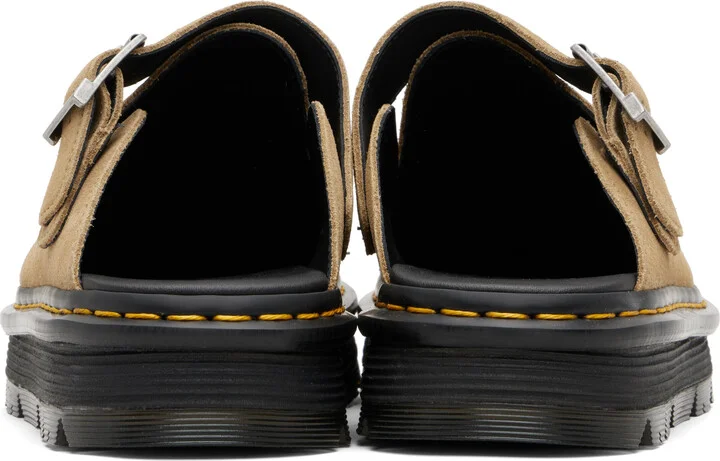 Dr. Martens Beige Zebzag Suede Casual Slingback Platform Mules - Image 2