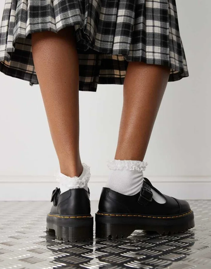 Dr Martens Bethan Quad mary jane shoes in black - Image 3