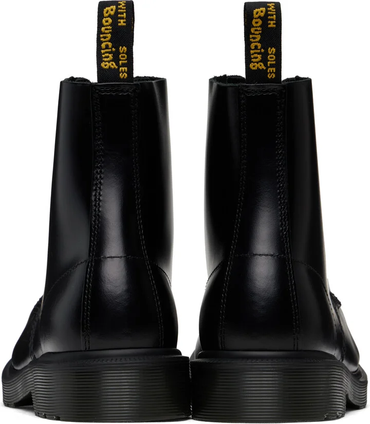 Dr. Martens Black 1460 Analine Steel Toe Leather Boots - Image 2