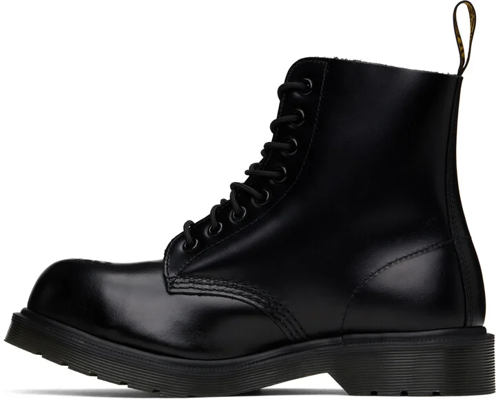 Dr. Martens Black 1460 Analine Steel Toe Leather Boots - Image 3