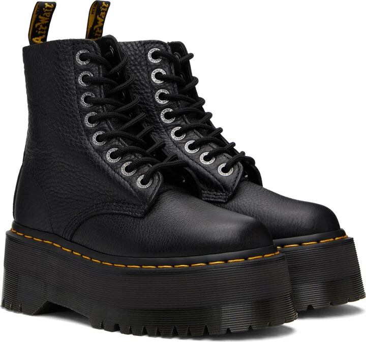 Dr. Martens Black 1460 Max Leather Platform Boots - Image 4