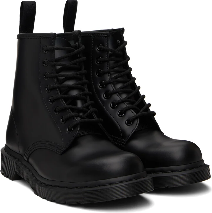 Dr. Martens Black 1460 Mono Smooth Leather Boots - Image 4