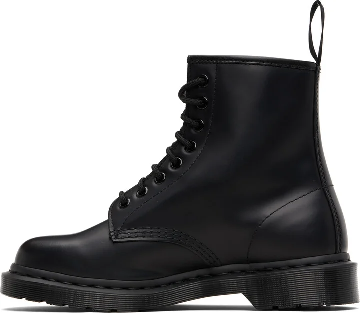 Dr. Martens Black 1460 Mono Smooth Leather Lace-Up Boots - Image 3