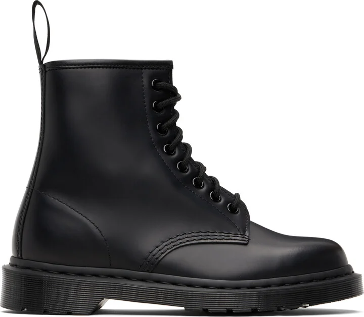 Dr. Martens Black 1460 Mono Smooth Leather Lace-Up Boots