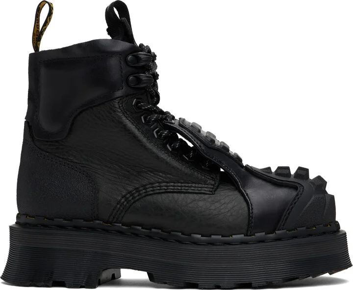 Dr. Martens Black 1460 Protect Leather Lace Up Boots