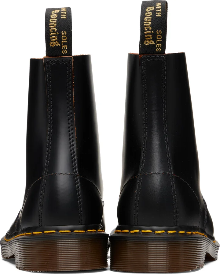 Dr. Martens Black 1460 Vintage 'Made In England' Lace-Up Boots - Image 2