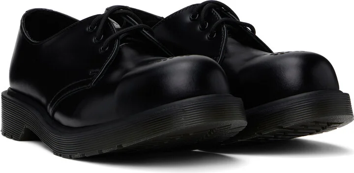 Dr. Martens Black 1461 Analine Leather Steel Toe Derbys - Image 4
