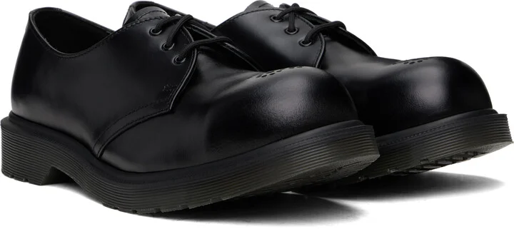 Dr. Martens Black 1461 Analine Leather Steel Toe Derbys - Image 4