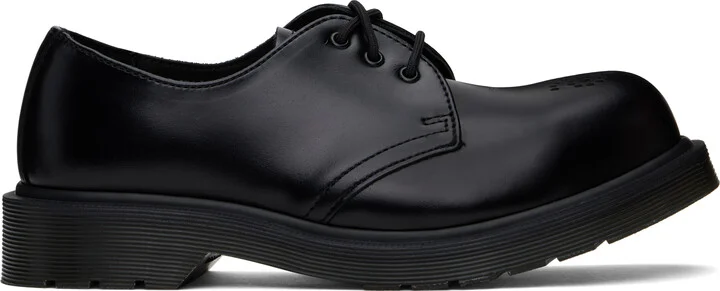 Dr. Martens Black 1461 Analine Leather Steel Toe Derbys