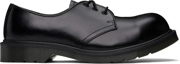 Dr. Martens Black 1461 Analine Leather Steel Toe Derbys
