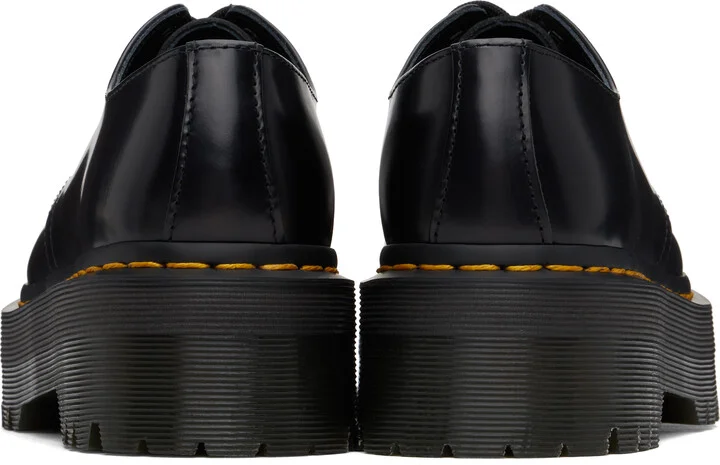 Dr. Martens Black 1461 Smooth Leather Platform Derbys - Image 2