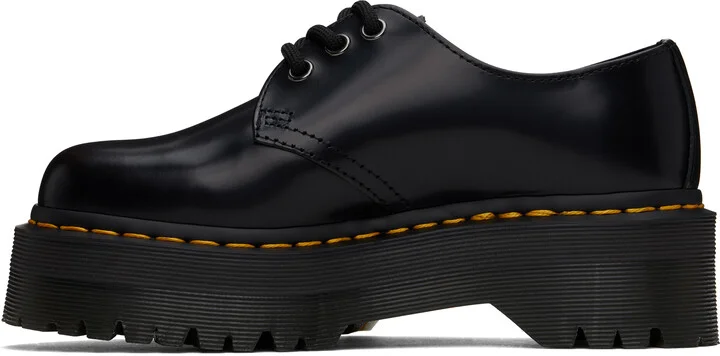 Dr. Martens Black 1461 Smooth Leather Platform Derbys - Image 3