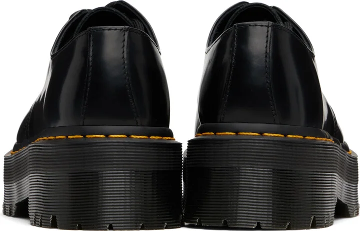 Dr. Martens Black 1461 Smooth Leather Platform Derbys - Image 2