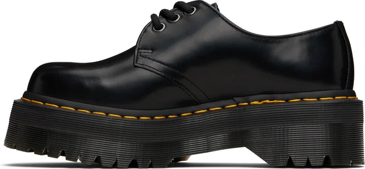 Dr. Martens Black 1461 Smooth Leather Platform Derbys - Image 3