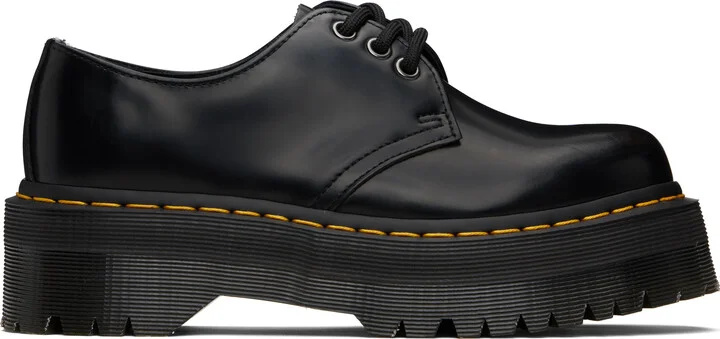 Dr. Martens Black 1461 Smooth Leather Platform Derbys