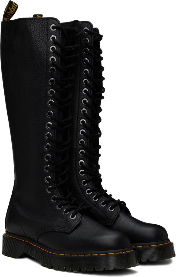 Dr. Martens Black 1B60 Bex Pisa Leather Boots - Image 4