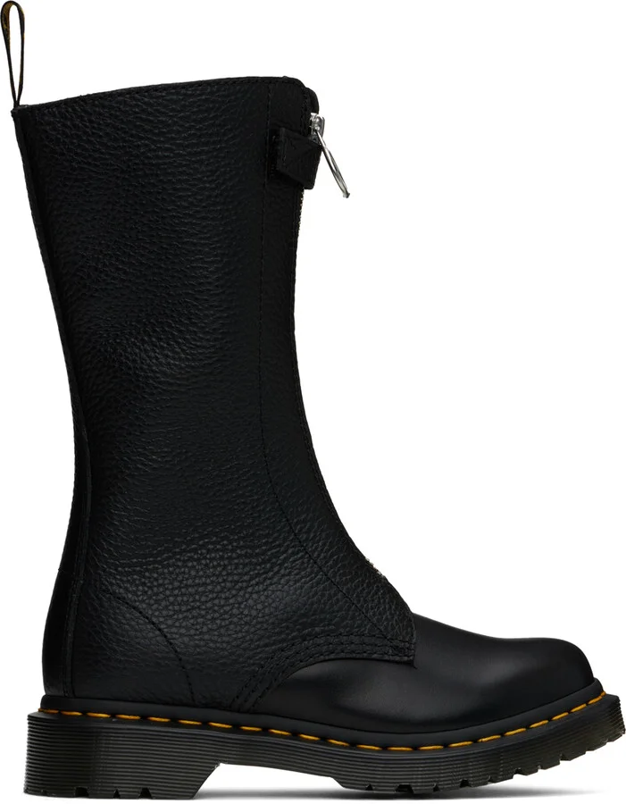 Dr. Martens Black 1B99 Front Zip Boots