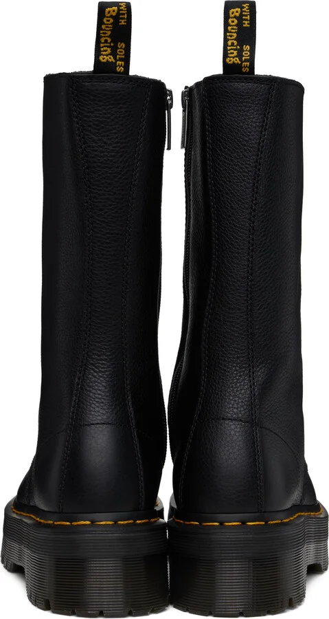 Dr. Martens Black 1B99 Pisa Leather Mid Calf Lace Up Boots - Image 2