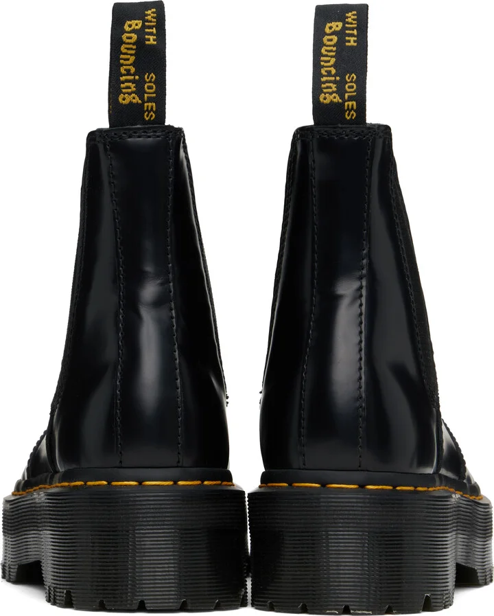 Dr. Martens Black 2976 Polished Smooth Platform Chelsea Boots - Image 2