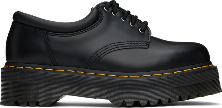 Dr. Martens Black 8053 Leather Platform Casual Derbys