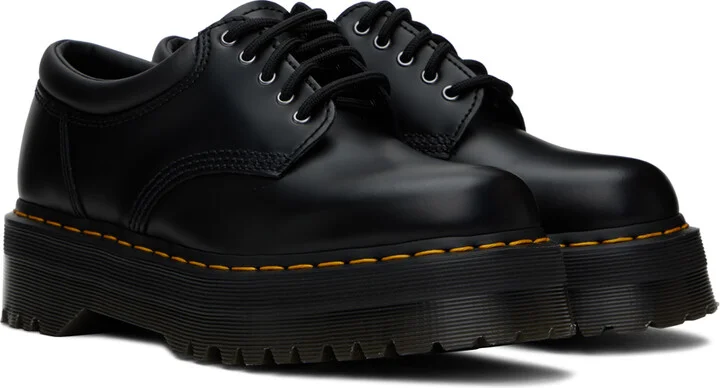 Dr. Martens Black 8053 Leather Platform Derbys - Image 4
