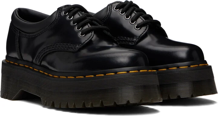 Dr. Martens Black 8053 Leather Platform Derbys - Image 4